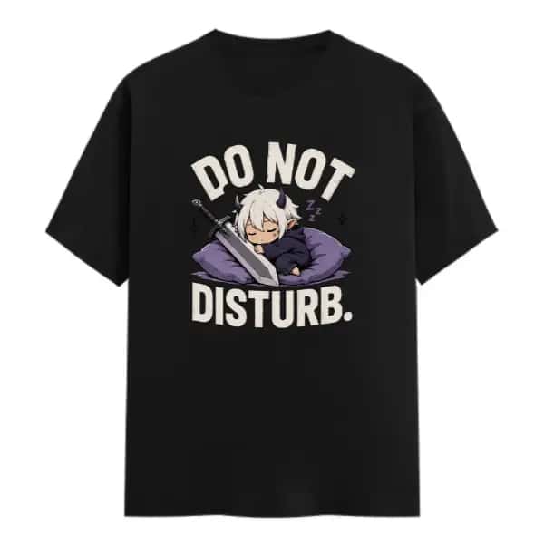 "Do Not Disturb." — Sleepy Demon Warrior Tee Unisex Classic Crew T-Shirt