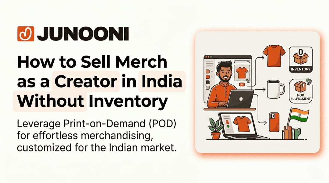 How to Sell Merch in India Without Inventory — Creator Guide | JUNOONI